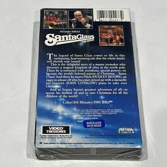 Vintage 1990 Santa Claus The Movie Dudley Moore Movie VHS Sealed  Video Treasure - Picture 9 of 15